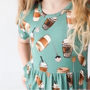 Posh Peanut Morning Brew Dress Starbucks Coffee Style 2T